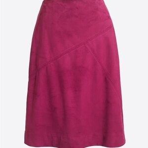 J. Crew Faux Suède Patchwork A-Line Skirt